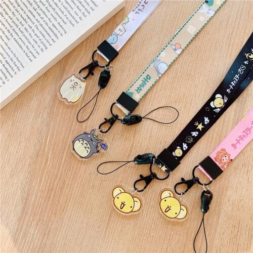 Cartoon anime Neck Strap Lanyards for keys ID Card Gym Mobile Phone Straps USB badge holder DIY Hang Rope Lariat phone lanyard