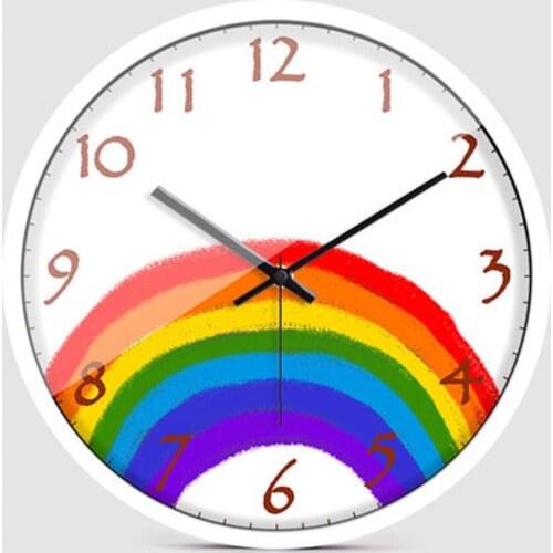 Cartoon Wall Clock Kids Children Wall Clock Silent Digital Kitchen Watch Home Design Large Decorative Living Room Marij Uana B31