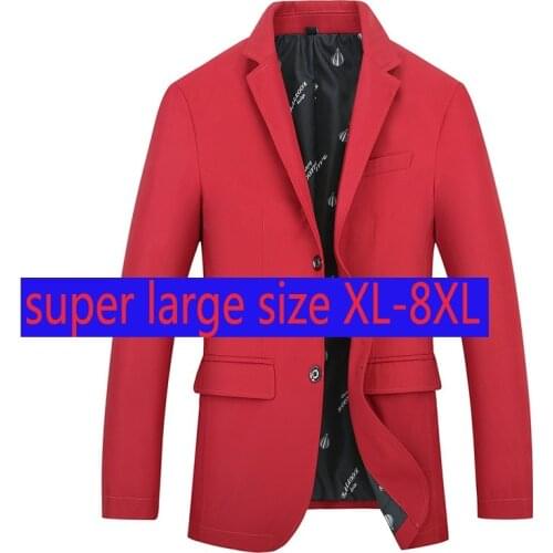 2020 New Arrival Fashion Super Large Autumn Men Single Breasted Casual Suit Coat Plus Size XL 2XL 3XL 4XL 5XL 6XL 7XL 8XL