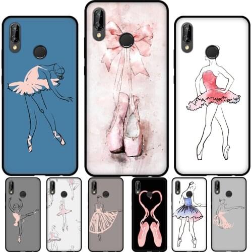 Ballet Dance Girl Ballerina Art Soft Phone Case For Huawei P20 P30 P40 Lite Mate 10 20 Pro P Smart 2019 2021 Back Cover