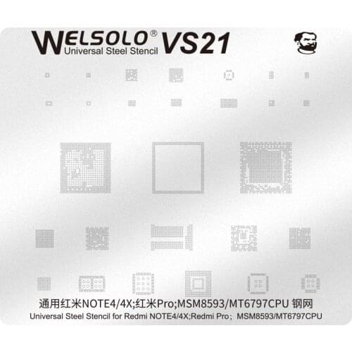 Mechanic BGA Reballing Stencil Dedicate Kit for Redmi Note4/ Note5 pro /Note4X MSM CPU Planting Tin Repair for Xiaom 8 MAX 2S