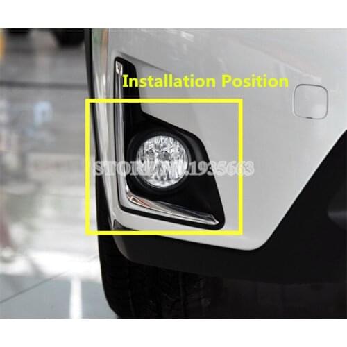 For Subaru XV Crosstrek ABS Chrome Front Fog Light Trim Cover 2016-2017 2pcs Car Accessories Interior Car Decor