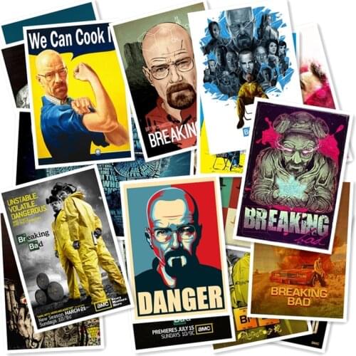 Breaking Bad 20/pcs PVC Series Stickers Travel Suitcase Wall Pencil Box Bike Phone Sliding Plate Graffiti Styling