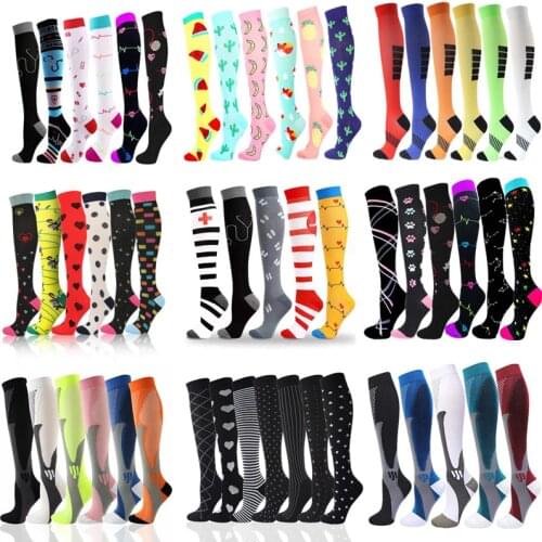 Dropship Unisex Compression Socks Wholesales Fit Varicose Veins Edema Diabetes Wholesales Multi Pairs Football Soccer Stockings