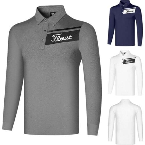 New golf clothing mens long sleeve t-shirt mens Polo Shirt quick drying breathable outdoor sports autumn sports top