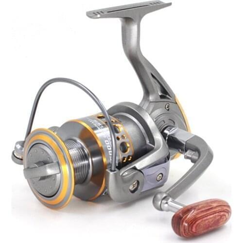 2018 New Metal Fishing Reel 13BB 1000-7000 series spinning reel for Feeder fishing Wood handle fishing reels pesca Free Shipping