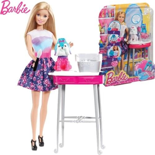 Original Barbie Dolls Animals Dog Care Combination Toys for Girls with Accessories Butterfly Fairy Baby Doll Toys Gifts Box Set