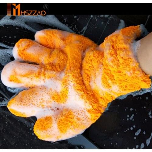 1 Pcs Ultra-Luxury Microfiber Car Wash Gloves Car Cleaning Tool Home use Multi-function Cleaning Brush Detailing