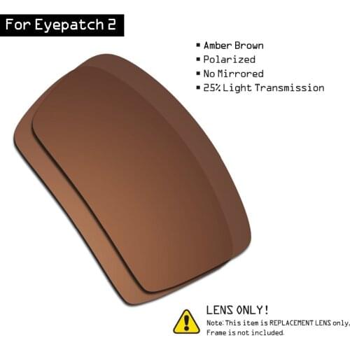 SmartVLT Polarized Sunglasses Replacement Lenses for Oakley Eyepatch 2 - Amber Brown