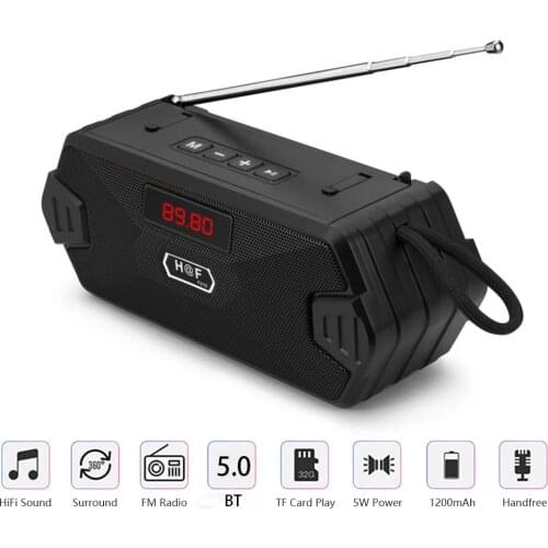 Portable Bluetooth Speaker Outdoor Wireless Bass Column USB Speakers With FM Radio AUX TF MP3 Subwoofer Loudspeaker For Phone PC