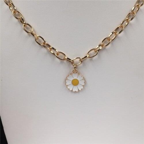 Lovely Flower Charm Series Gold Color Long Chain Long Necklace For Casual Women Girl High Quality