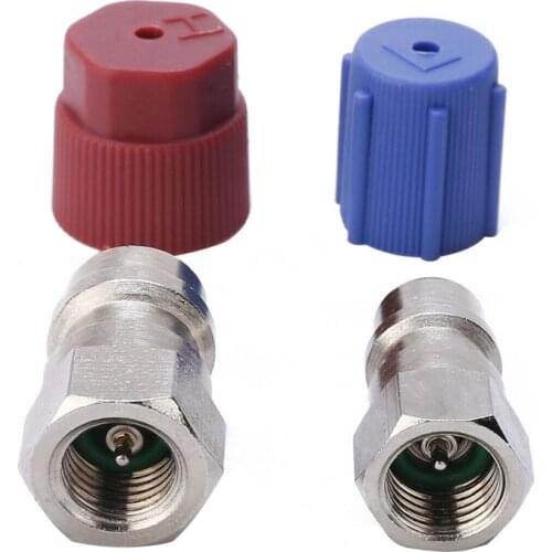 Internal Thread 1/4SAE Interface Is Converted Into R134A High and Low Pressure Male Connector Conversion Nozzle AC1316LH