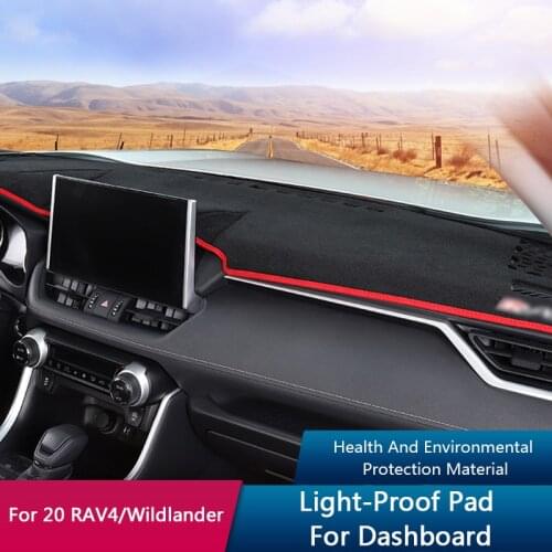 QHCP Car Dashboard Sunshade Light Pad Instrument Platform Desk Cover Mats Carpets Auto Accessory For Toyota Rav4 Wildlander 2020