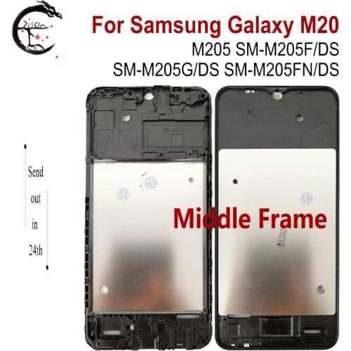 Middle Frame For Samsung Galaxy M20 2019 Middle Frame SM-M205F/DS M205G M205FN front Housing Cover Phone Top frame Replacement