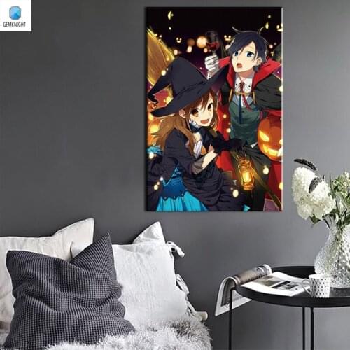 Hand painted oil painting on canvas beautiful girl and handsome boy coloring by numbers modular painting for home decor