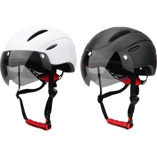 Ultralight Cycling Helmet Windproof Bike One-piece Helmet Magnetic Visor Adjustable Head Protectie Hat Bicycle Riding Helmet