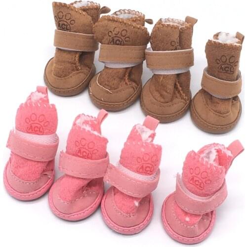 Warm Pet Dog Cat Winter Shoes For Dogs Non-slip Dog Snow Boots Chihuahua Shih Tzu Shoe Zapatos Perro Best Selling 2021 Products