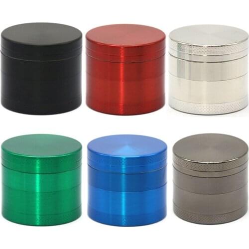 Herb Tobacco Weed Grinder Smoking Accessories Manual Grass Spice Herb Grinder Miller Crusher Machine Box 40mm 4-layer Zinc Alloy