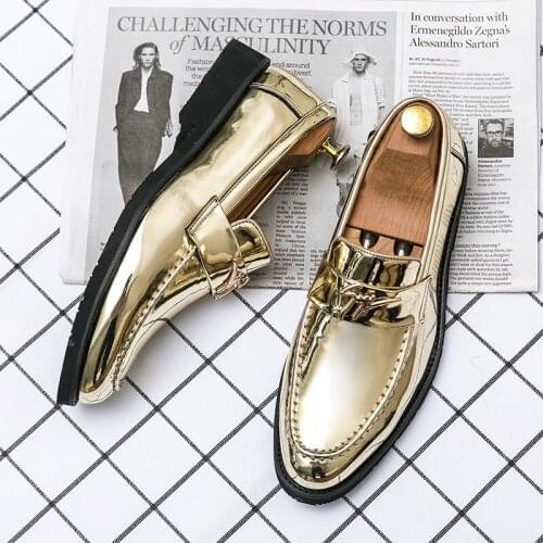 Leather Formal Shoes Mens Leather Casual Shoes Men Lether Fashion For Mens Loafers Dress Man Patent Moccasins Male Spring