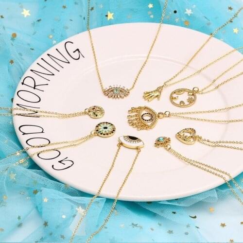 U-Magical Multiple Gold Color Metal Bracelets for Women Rhinestone Demon Eye Circle Love Heart Hollow Out Hand Bracelets Jewelry