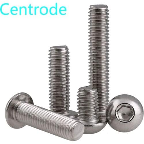 Pan head hexagon socket bolt 304 Stainless steel round head hexagon socket screw 1/4-20 5/16-18 5Pcs