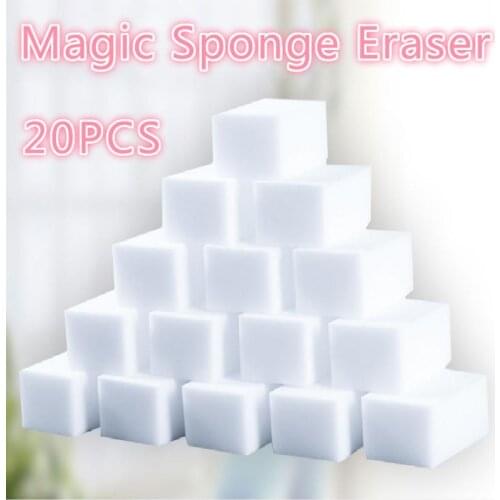 20pcs 10x6x2cm Magic Eraser Nano Sponge Melamine Sponge Kitchen Accessories Gadget For Kitchen Bathroom Office Cleaning Supplies