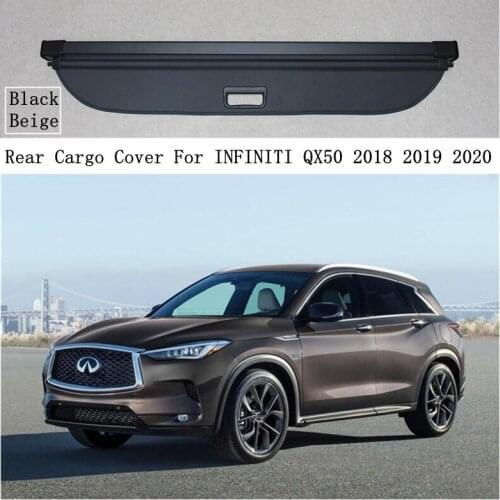 Rear Cargo Cover For INFINITI QX50 2018 2019 2020 Privacy Trunk Screen Security Shield Shade Black Beige Auto Accessories