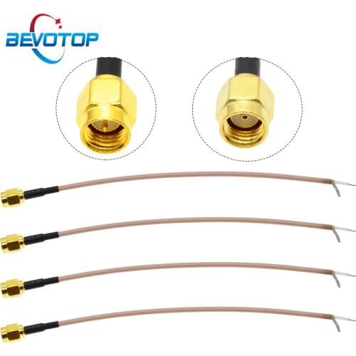 10pcs Single End SMA Male to PCB Solder Pigtail RG316 Cable for WIFI Wireless Router GPS GPRS Low Loss Jackplug Wire Connector