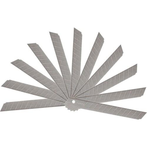 10pcs/Pack 9mm Art Paper Cutter Knife School Supplies Utility Knife Blades Low Carbon Alloy Steel Knife Office Stationery