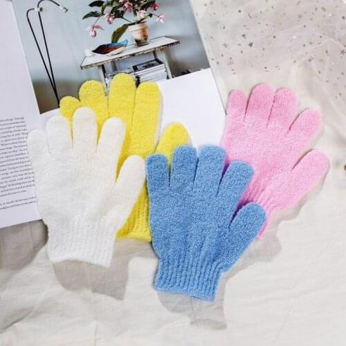 4 Pcs Bath For Peeling Exfoliating Mitt Gloves For Shower Body Brush Fingers Towel Body Massage Sponge Wash Moisturizing SPA Foa