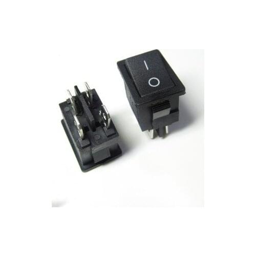 5PCS/Lot New KCD1-104 6A 250V/10A 250V LCD TV Power Switch 4 Contact Points Boat Rocker Switches Black Wholesale