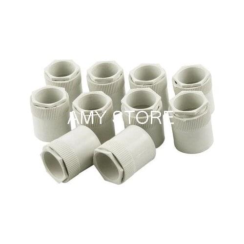 White Straight Cable Wire Pipe Connector Replacement