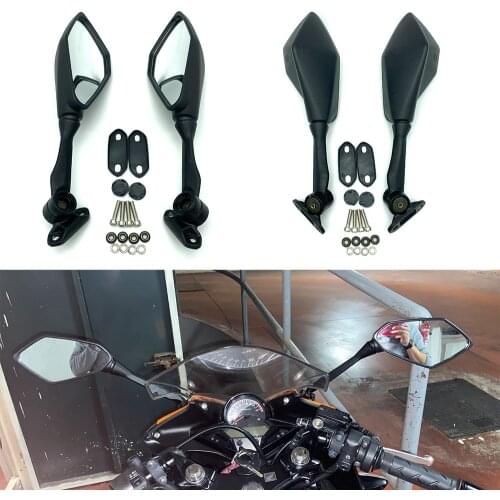 REALZION Motorcycle Rearview Rear Mirrors Motor Side Mirror For Kawasaki Ninja 300 Ninja 250 ZX 6R 636 300R EX300 ABS 2011-2018