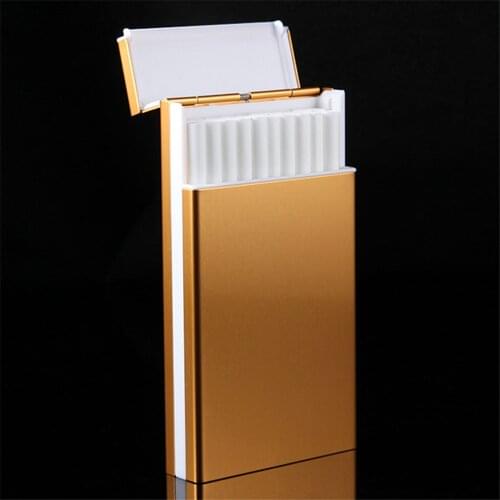 Lady Cigarette Case Extended Version Hold 20 Cigarettes Ultra Thin Creative Automatic Pop Lid Cigarette Pocket Tobacco Holder
