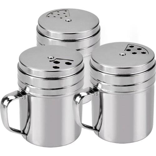 Stainless Steel Seasoning Bottle Airtight Spice Shaker Pepper Shaker With Handle Spice Jars Container For Kitchen