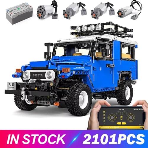 City High-Tech Series TOYOTA Off-Road Vehicle The MOC-4889 1:12 J40 Crawler SUV Car Model Building Blocks Bricks Toys Kids Gifts