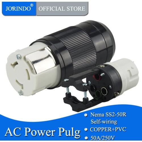 JORINDO [Nema SS2-50R] 50Amp Marine Shore Replacement Twist Locking Connector (NEMA SS2-50R) 3 P 4 Wire Grounding