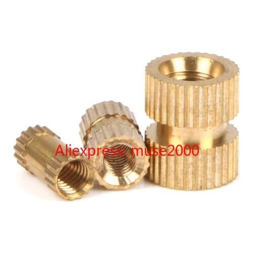 Molding Brass nut UNC 1/4-20 8-32 1/4-28 plastic parts accessary detachable phone injection nut brass knurled nut electronic