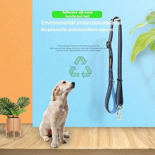 Soft Dog Pet Leash in Harness and Collar Reflective Nylon Mesh Walking Training 1.4M Long Heavy Duty Reflective Dog Leash