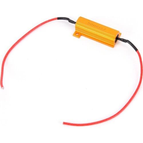 50W 6 ohm RX24 Load Resistor Fix LED Bulb Fast Hyper Flash Turn Signal Blink Aluminum