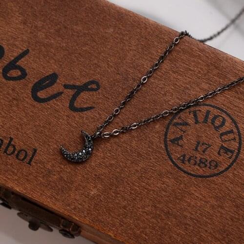 2021 New Black Moon Necklace for Women Simple Gothic Style Choker Necklaces Fashion Trendy Chains New Jewelry Gifts