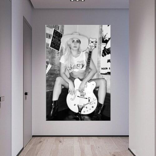 Hot New Lady Gaga Custom Rap Music Girl Singer Star Hot Art Poster Top Silk Canvas Home Decor Picture Wall Printings