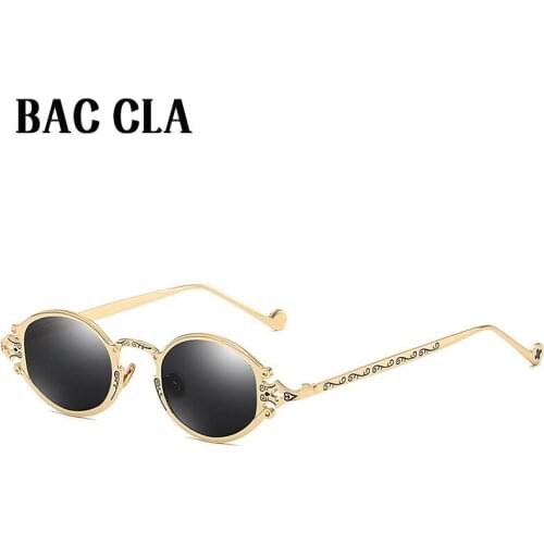 BAC CLA Metal Round Steampunk Sunglasses Men Retro Vintage Gothic Steam Punk Sun Glasses for Women Summer 2020