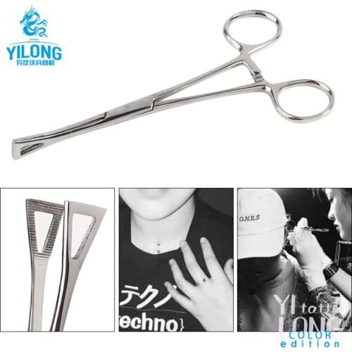 Sterile Surgical Steel Dermal Anchor Holding Tube Tool Plier Dermal Disc Forcep Professional Piercing Equipment