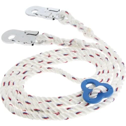 Rock Climbing Fall Protection Safety Lanyard With Hooks Descending Roofing