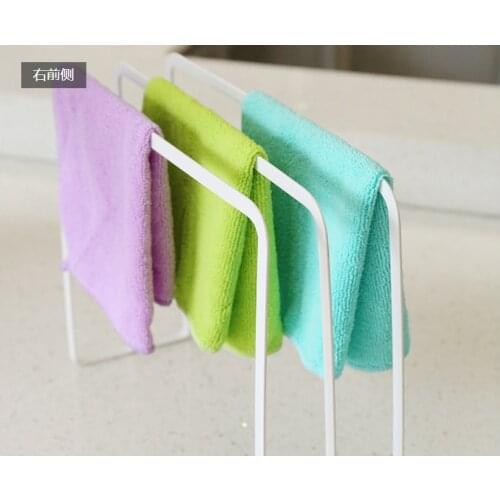 Kitchen towel drying and finishing shelf Japanese iron tabletop cloth rack storage and drainage rack
