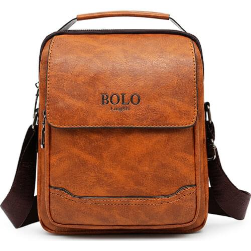 SUUTOOP 2020 Men Business PU Leather Waterproof Shoulder bag Messenger Bag Crossbody Bag Handbag Pack Short Trip Travel for Male