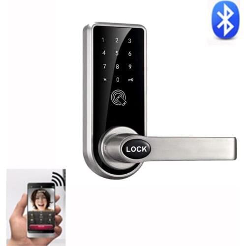 Phone App Control Bluetooth Smart Door Locks keypad code unlock for hotel office Home with Mechanical Keys