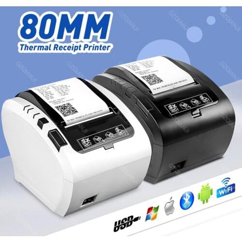 GZ8002 80mm Thermal Receipt Printer Automatic cutter Restaurant Kitchen POS Printer USB+Serial+Ethernet Wifi Bluetooth printer