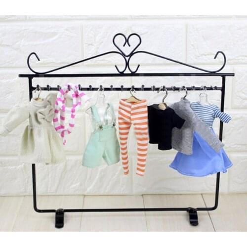 1PCS Metal 1/6 Doll Clothes Rack Hanger for Blyth, Pullip, Barbies, Monster, Licca, BJD Play Doll House Furniture Accessories